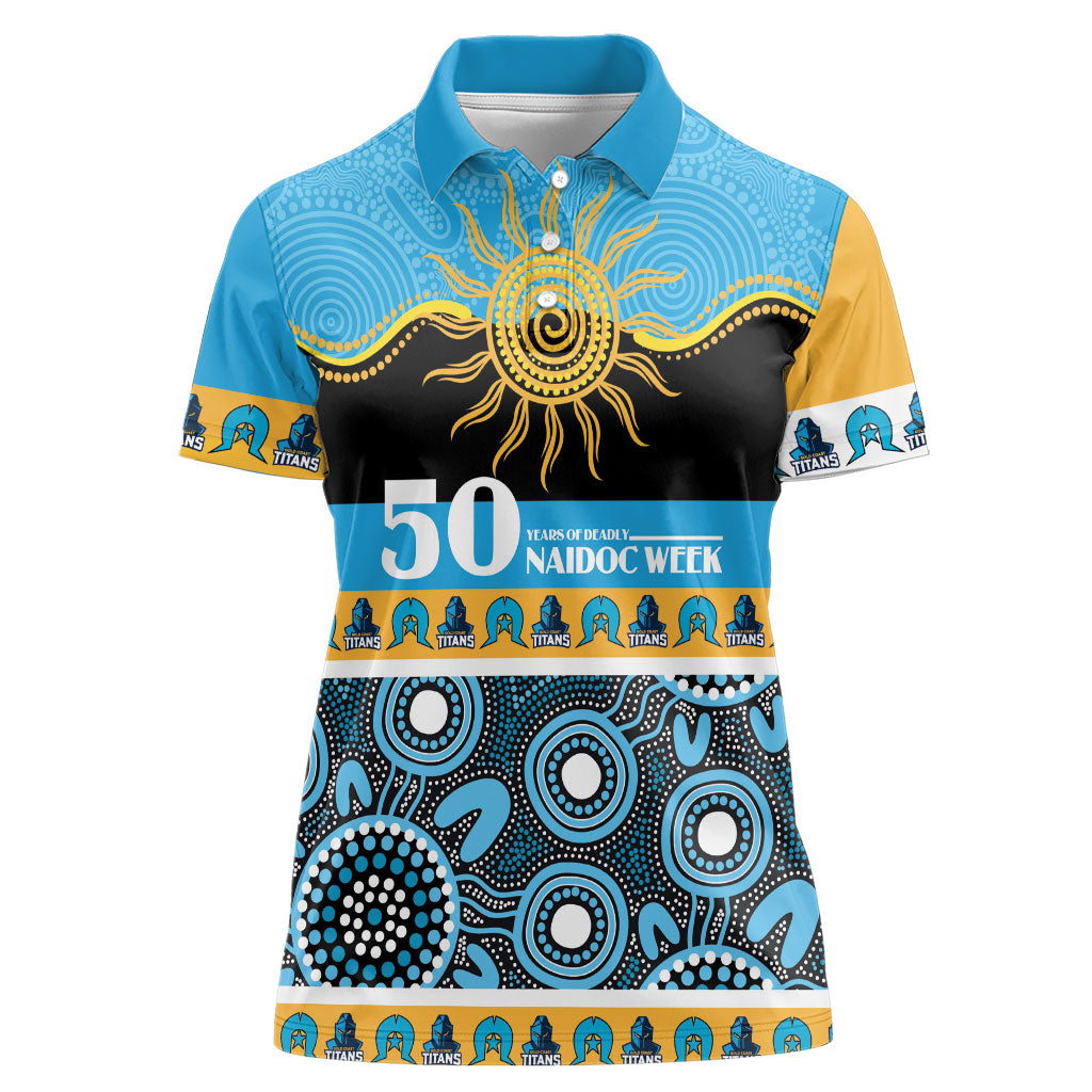 Titans NAIDOC Week Personalised Women Polo Shirt Aboriginal Torres Strait Islanders Vibe