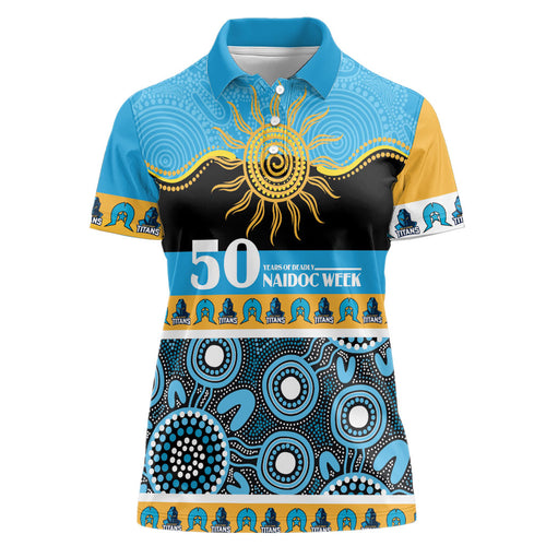 Titans NAIDOC Week Personalised Women Polo Shirt Aboriginal Torres Strait Islanders Vibe