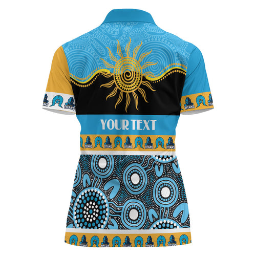 Titans NAIDOC Week Personalised Women Polo Shirt Aboriginal Torres Strait Islanders Vibe