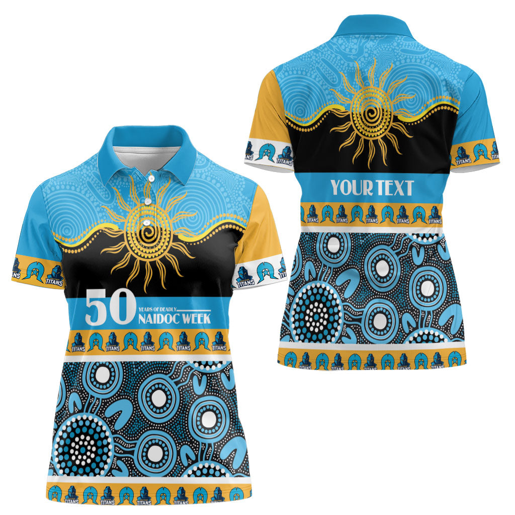 Titans NAIDOC Week Personalised Women Polo Shirt Aboriginal Torres Strait Islanders Vibe