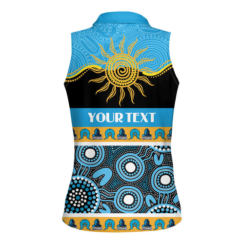 Titans NAIDOC Week Personalised Women Sleeveless Polo Shirt Aboriginal Torres Strait Islanders Vibe