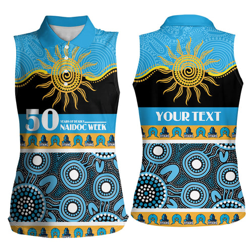 Titans NAIDOC Week Personalised Women Sleeveless Polo Shirt Aboriginal Torres Strait Islanders Vibe