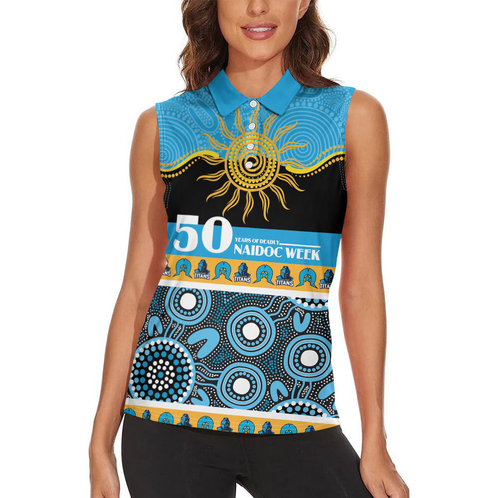 Titans NAIDOC Week Personalised Women Sleeveless Polo Shirt Aboriginal Torres Strait Islanders Vibe