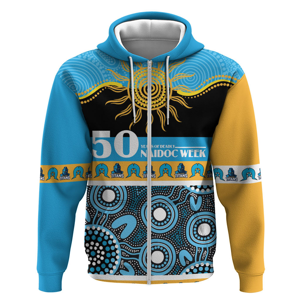 Titans NAIDOC Week Personalised Zip Hoodie Aboriginal Torres Strait Islanders Vibe