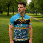 Titans NAIDOC Week Personalised Zipper Polo Shirt Aboriginal Torres Strait Islanders Vibe