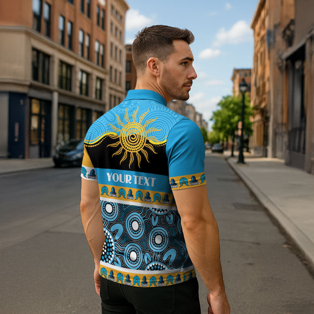 Titans NAIDOC Week Personalised Zipper Polo Shirt Aboriginal Torres Strait Islanders Vibe