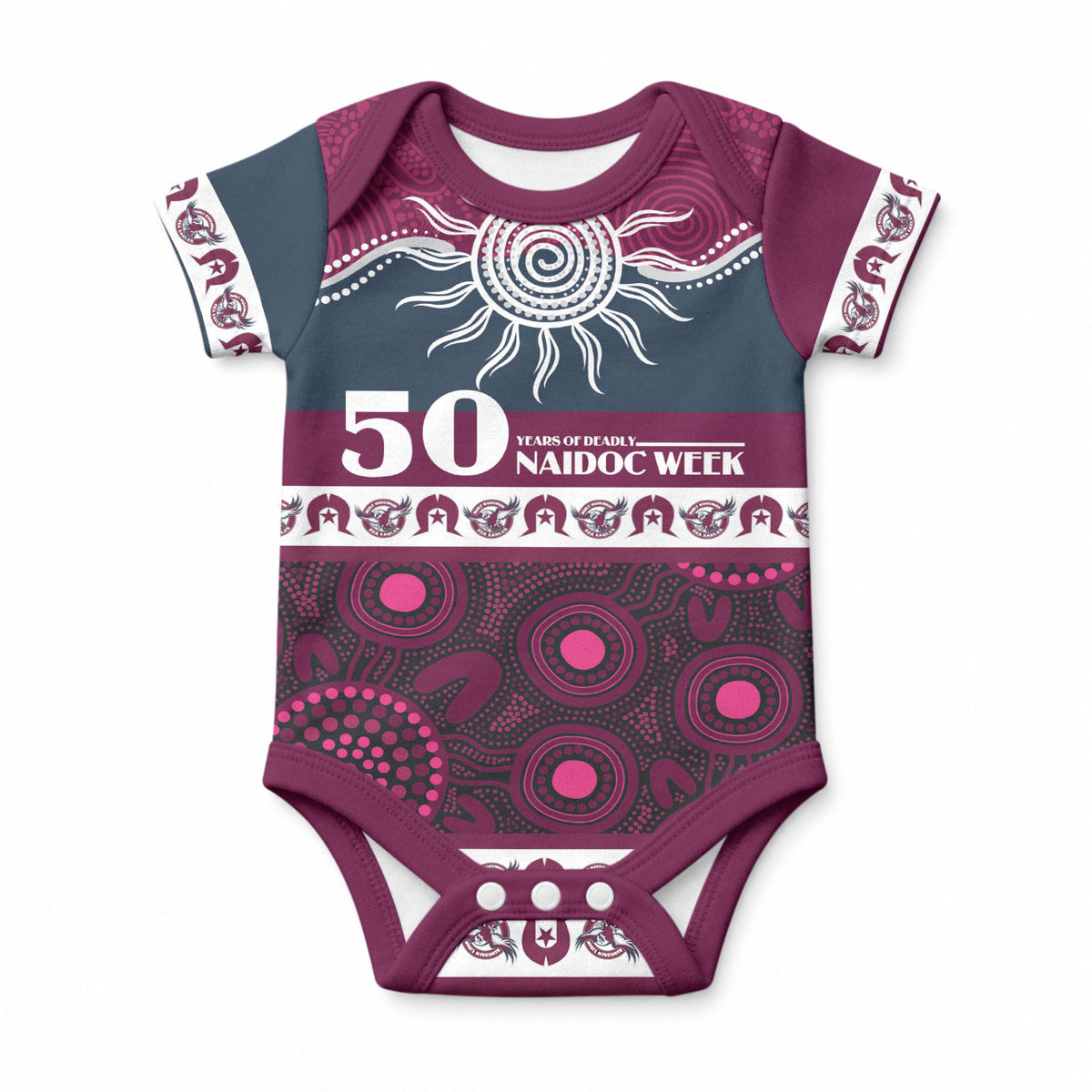 Sea Eagles NAIDOC Week Personalised Baby Onesie Aboriginal Torres Strait Islanders Vibe