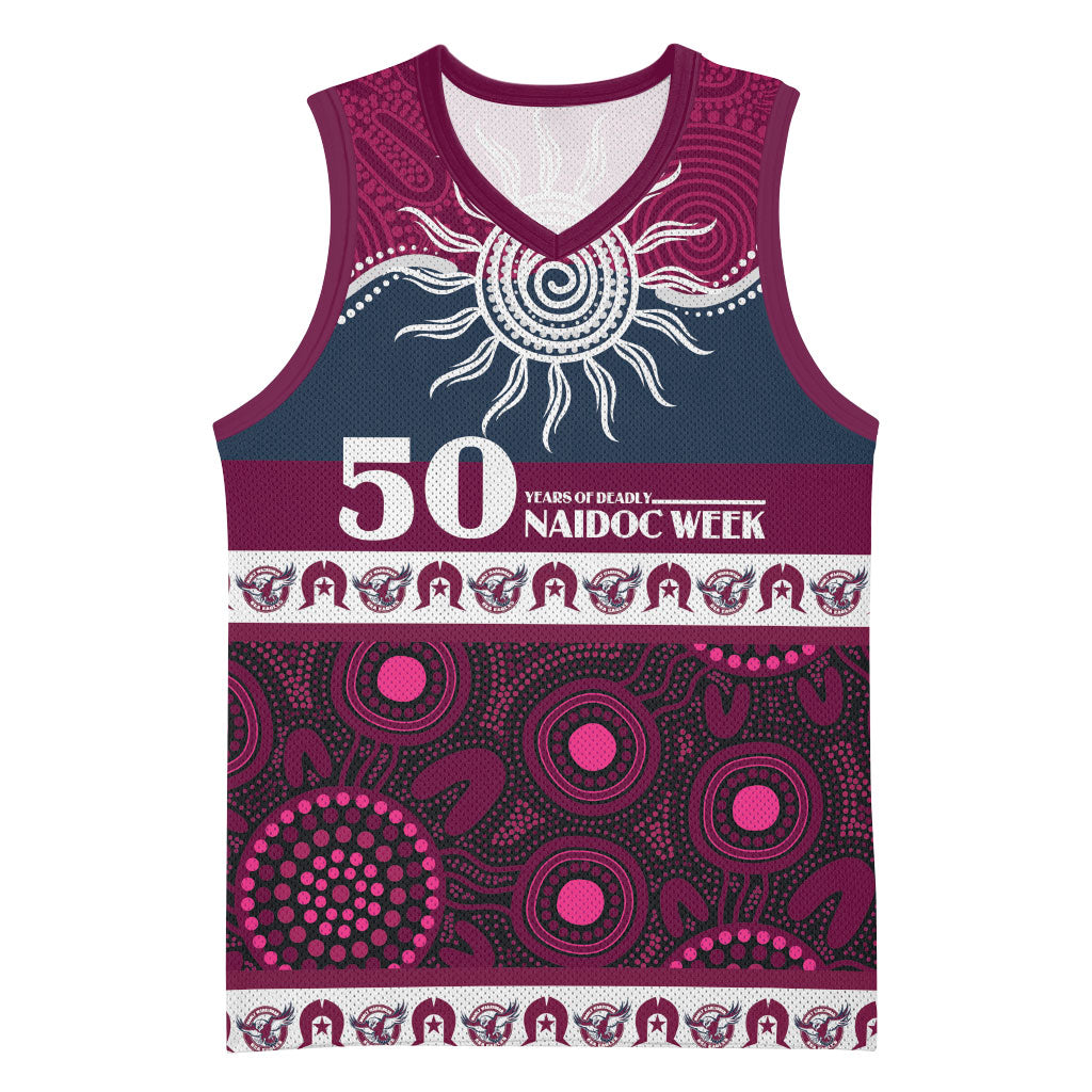 Sea Eagles NAIDOC Week Personalised Basketball Jersey Aboriginal Torres Strait Islanders Vibe