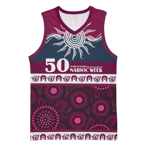 Sea Eagles NAIDOC Week Personalised Basketball Jersey Aboriginal Torres Strait Islanders Vibe