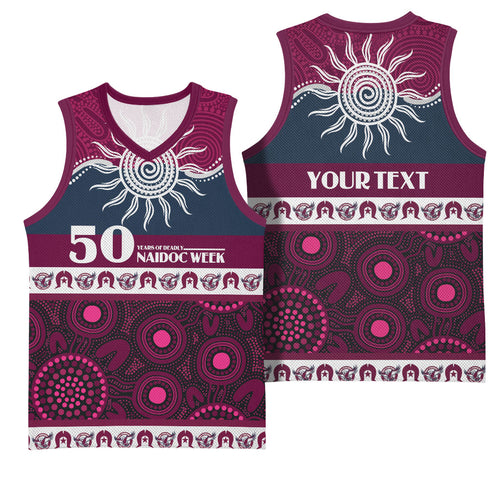 Sea Eagles NAIDOC Week Personalised Basketball Jersey Aboriginal Torres Strait Islanders Vibe