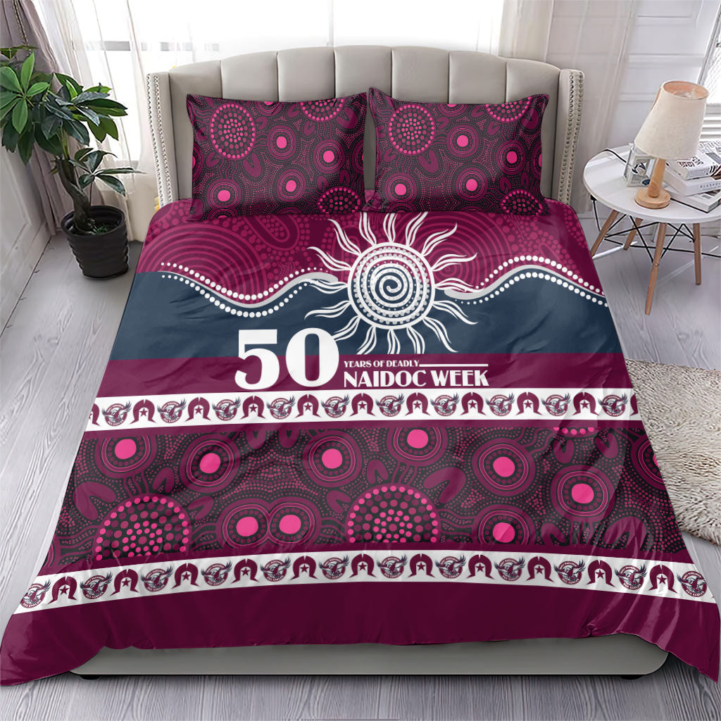 Sea Eagles NAIDOC Week Bedding Set Aboriginal Torres Strait Islanders Vibe