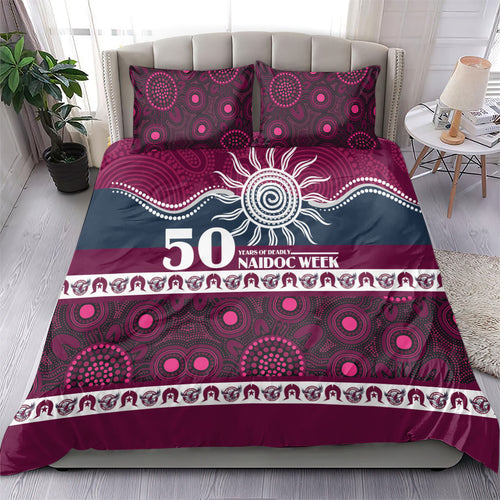 Sea Eagles NAIDOC Week Bedding Set Aboriginal Torres Strait Islanders Vibe