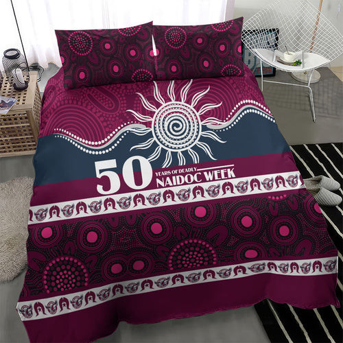 Sea Eagles NAIDOC Week Bedding Set Aboriginal Torres Strait Islanders Vibe