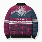 Sea Eagles NAIDOC Week Personalised Bomber Puffer Jacket Aboriginal Torres Strait Islanders Vibe
