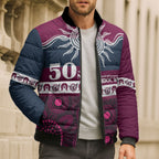 Sea Eagles NAIDOC Week Personalised Bomber Puffer Jacket Aboriginal Torres Strait Islanders Vibe