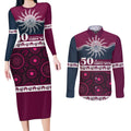Sea Eagles NAIDOC Week Personalised Couples Matching Long Sleeve Bodycon Dress and Long Sleeve Button Shirt Aboriginal Torres Strait Islanders Vibe