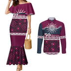 Sea Eagles NAIDOC Week Personalised Couples Matching Mermaid Dress and Long Sleeve Button Shirt Aboriginal Torres Strait Islanders Vibe
