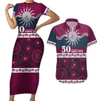 Sea Eagles NAIDOC Week Personalised Couples Matching Short Sleeve Bodycon Dress and Hawaiian Shirt Aboriginal Torres Strait Islanders Vibe