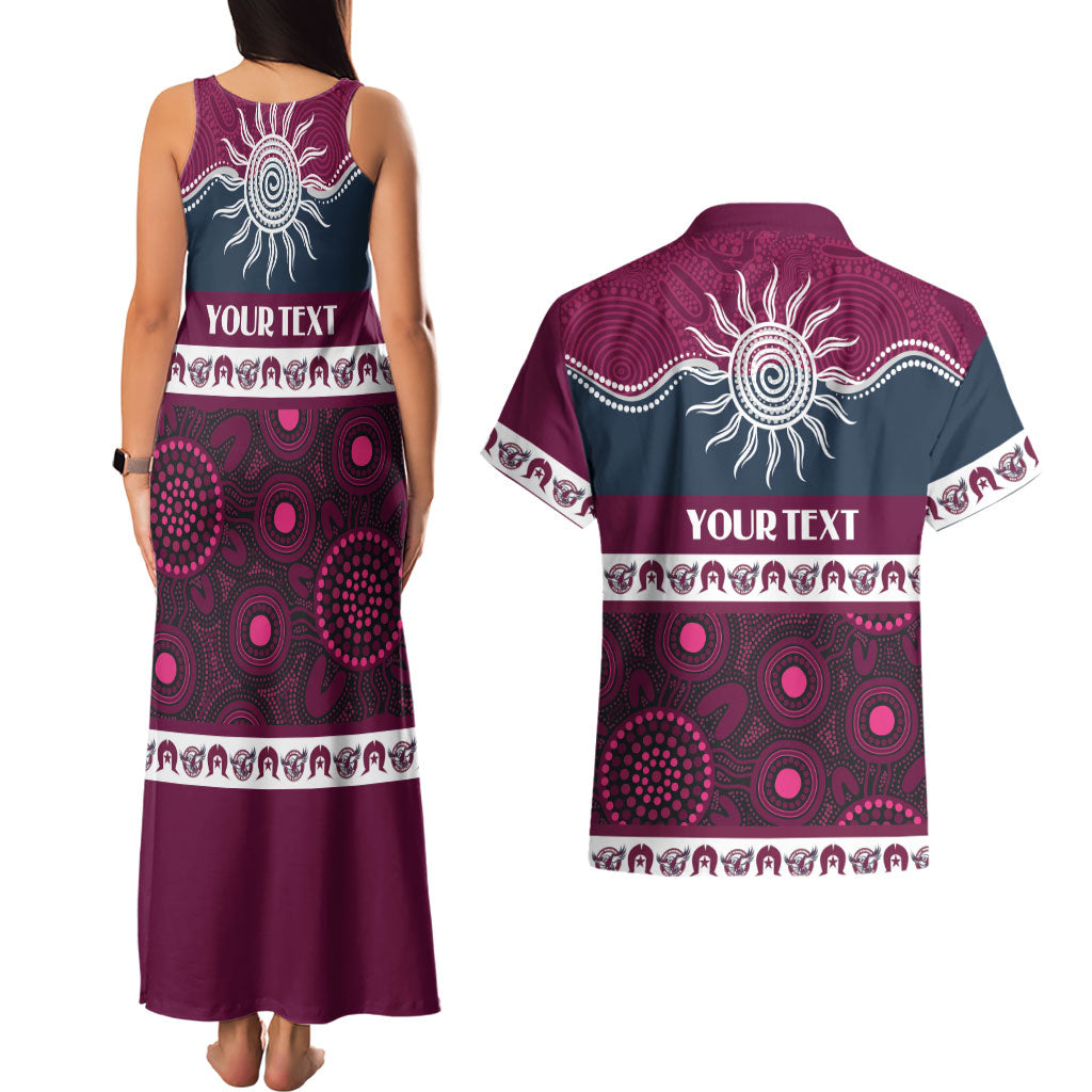 Sea Eagles NAIDOC Week Personalised Couples Matching Tank Maxi Dress and Hawaiian Shirt Aboriginal Torres Strait Islanders Vibe