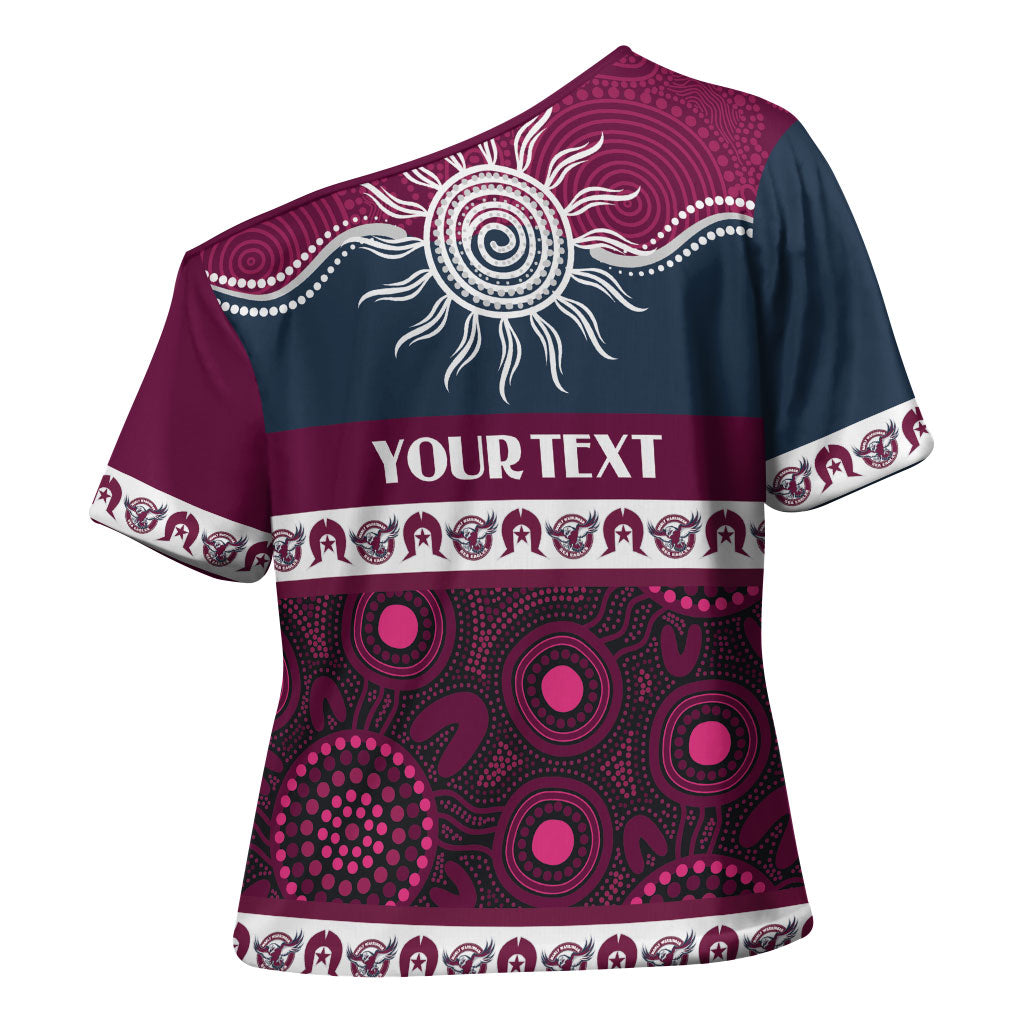Sea Eagles NAIDOC Week Personalised Cross Shoulder Shirt Aboriginal Torres Strait Islanders Vibe
