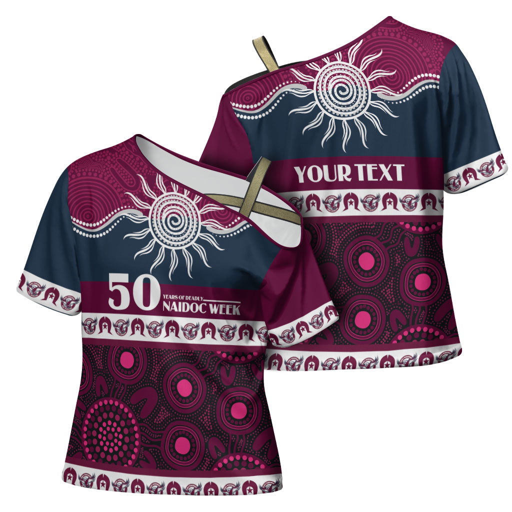 Sea Eagles NAIDOC Week Personalised Cross Shoulder Shirt Aboriginal Torres Strait Islanders Vibe
