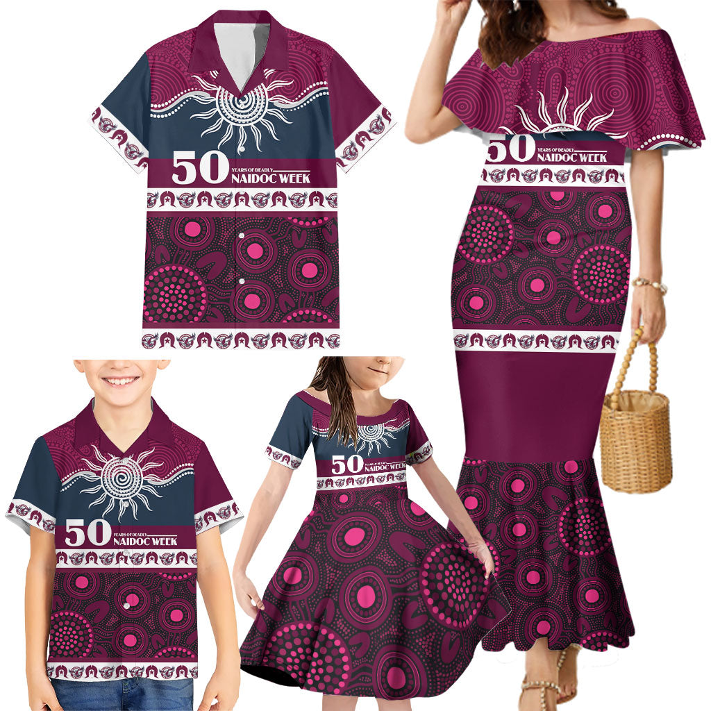 Sea Eagles NAIDOC Week Personalised Family Matching Mermaid Dress and Hawaiian Shirt Aboriginal Torres Strait Islanders Vibe