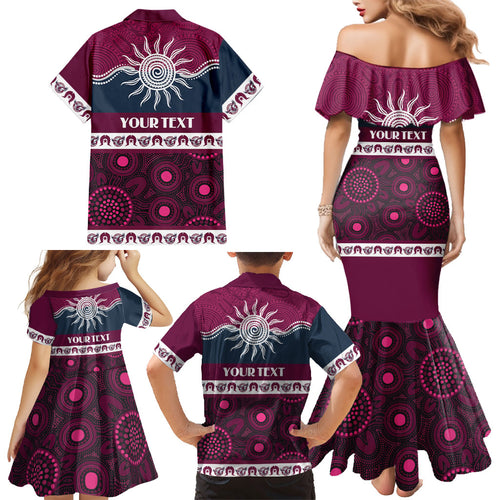 Sea Eagles NAIDOC Week Personalised Family Matching Mermaid Dress and Hawaiian Shirt Aboriginal Torres Strait Islanders Vibe