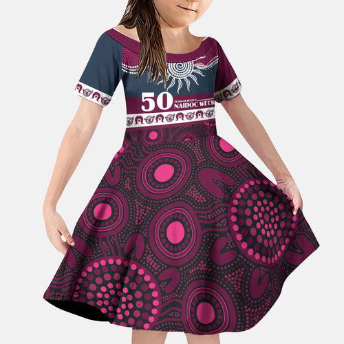 Sea Eagles NAIDOC Week Personalised Family Matching Off Shoulder Maxi Dress and Hawaiian Shirt Aboriginal Torres Strait Islanders Vibe
