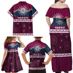 Sea Eagles NAIDOC Week Personalised Family Matching Off Shoulder Maxi Dress and Hawaiian Shirt Aboriginal Torres Strait Islanders Vibe