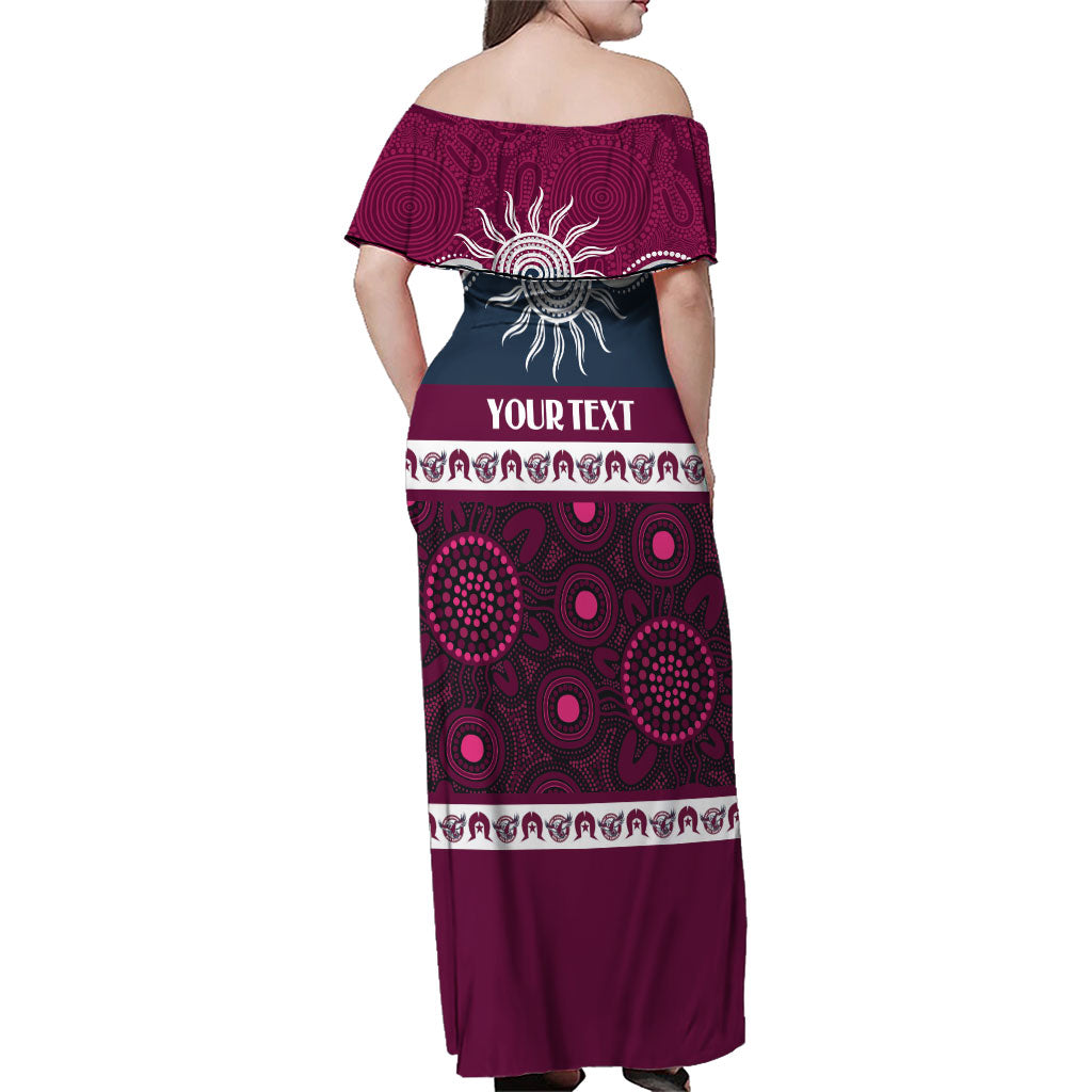 Sea Eagles NAIDOC Week Personalised Family Matching Off Shoulder Maxi Dress and Hawaiian Shirt Aboriginal Torres Strait Islanders Vibe