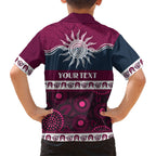 Sea Eagles NAIDOC Week Personalised Family Matching Off Shoulder Short Dress and Hawaiian Shirt Aboriginal Torres Strait Islanders Vibe