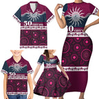 Sea Eagles NAIDOC Week Personalised Family Matching Short Sleeve Bodycon Dress and Hawaiian Shirt Aboriginal Torres Strait Islanders Vibe