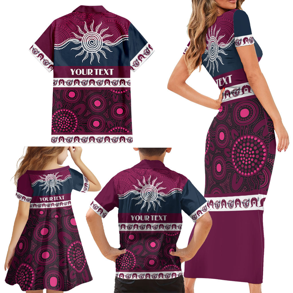 Sea Eagles NAIDOC Week Personalised Family Matching Short Sleeve Bodycon Dress and Hawaiian Shirt Aboriginal Torres Strait Islanders Vibe