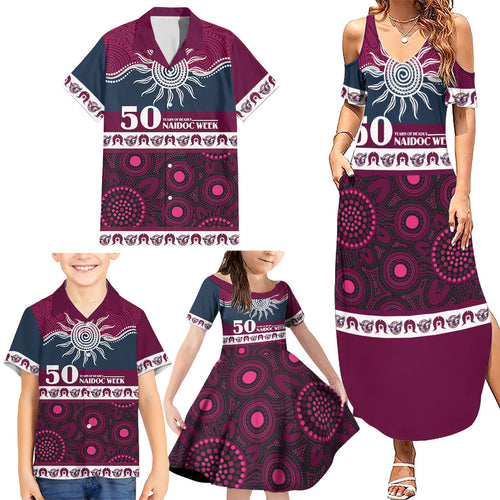 Sea Eagles NAIDOC Week Personalised Family Matching Summer Maxi Dress and Hawaiian Shirt Aboriginal Torres Strait Islanders Vibe
