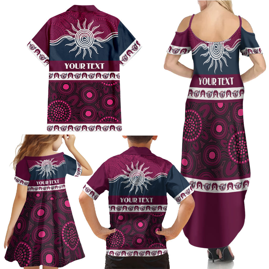Sea Eagles NAIDOC Week Personalised Family Matching Summer Maxi Dress and Hawaiian Shirt Aboriginal Torres Strait Islanders Vibe