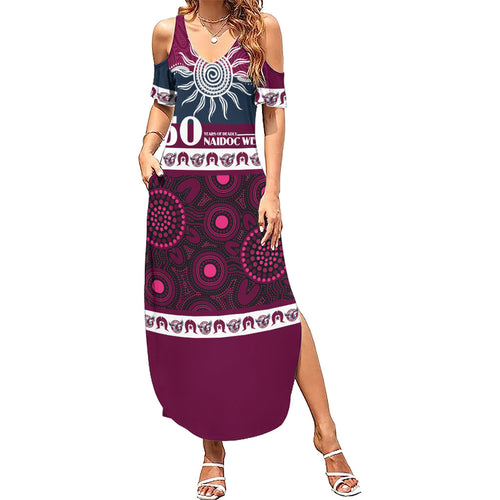 Sea Eagles NAIDOC Week Personalised Family Matching Summer Maxi Dress and Hawaiian Shirt Aboriginal Torres Strait Islanders Vibe