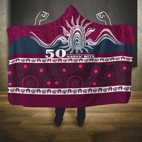 Sea Eagles NAIDOC Week Hooded Blanket Aboriginal Torres Strait Islanders Vibe