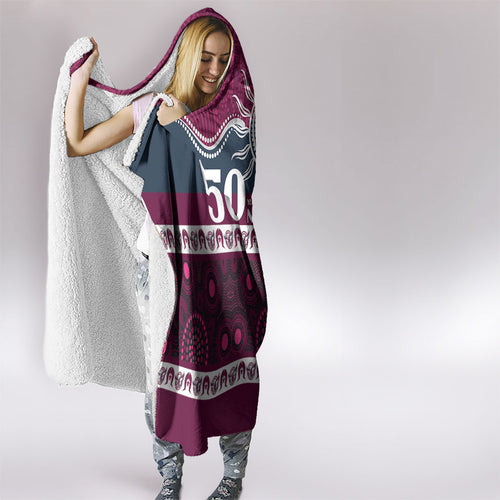 Sea Eagles NAIDOC Week Hooded Blanket Aboriginal Torres Strait Islanders Vibe