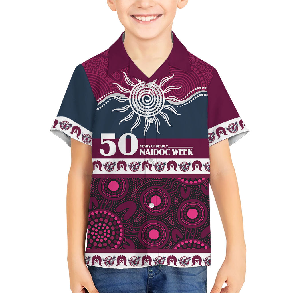Sea Eagles NAIDOC Week Personalised Kid Hawaiian Shirt Aboriginal Torres Strait Islanders Vibe