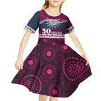 Sea Eagles NAIDOC Week Personalised Kid Short Sleeve Dress Aboriginal Torres Strait Islanders Vibe