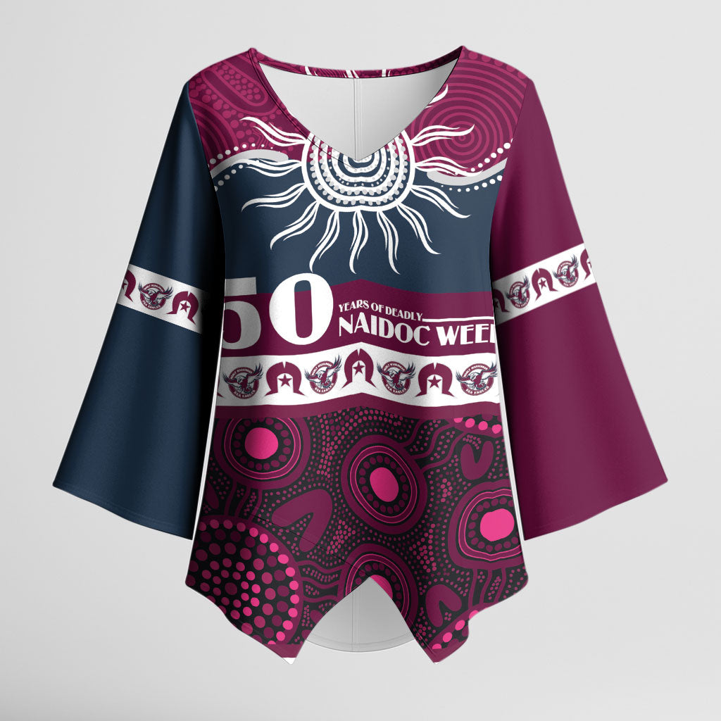 Sea Eagles NAIDOC Week Personalised Kimono Sleeve Blouse Aboriginal Torres Strait Islanders Vibe