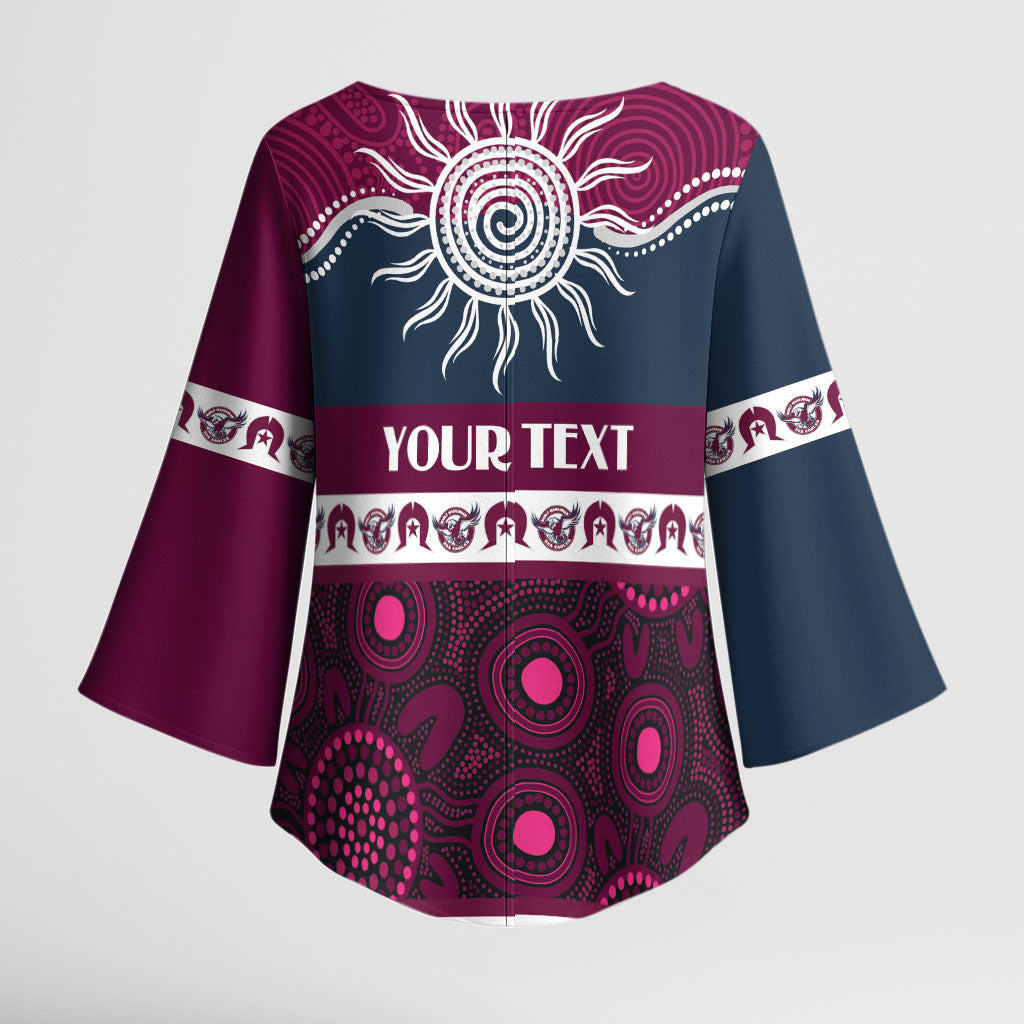 Sea Eagles NAIDOC Week Personalised Kimono Sleeve Blouse Aboriginal Torres Strait Islanders Vibe