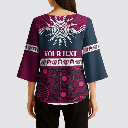 Sea Eagles NAIDOC Week Personalised Kimono Sleeve Blouse Aboriginal Torres Strait Islanders Vibe