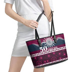 Sea Eagles NAIDOC Week Leather Tote Bag Aboriginal Torres Strait Islanders Vibe