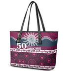 Sea Eagles NAIDOC Week Leather Tote Bag Aboriginal Torres Strait Islanders Vibe