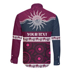 Sea Eagles NAIDOC Week Personalised Long Sleeve Button Shirt Aboriginal Torres Strait Islanders Vibe