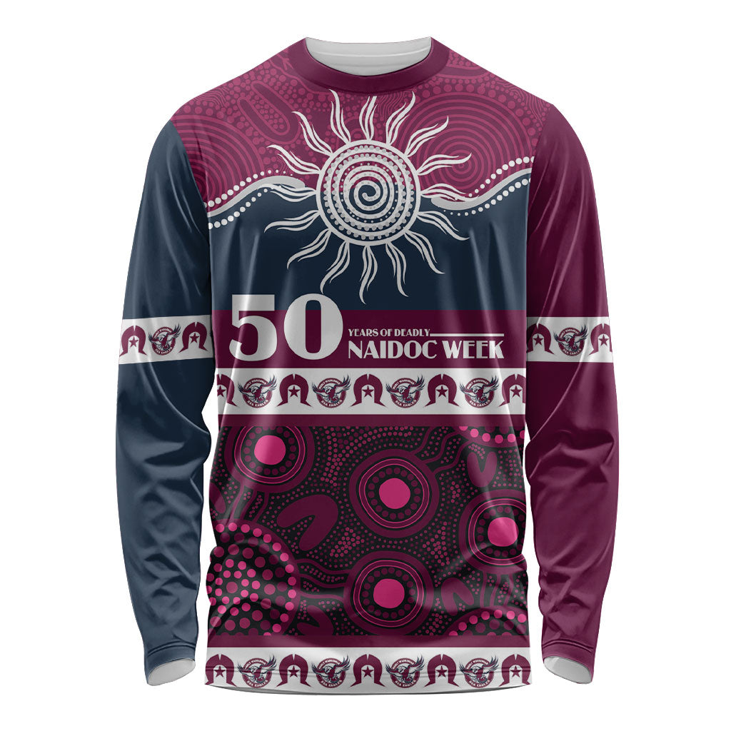 Sea Eagles NAIDOC Week Personalised Long Sleeve Shirt Aboriginal Torres Strait Islanders Vibe