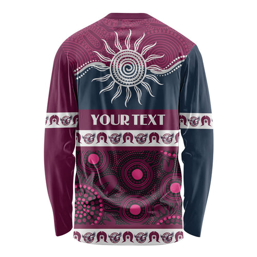 Sea Eagles NAIDOC Week Personalised Long Sleeve Shirt Aboriginal Torres Strait Islanders Vibe