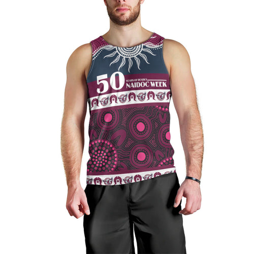 Sea Eagles NAIDOC Week Personalised Men Tank Top Aboriginal Torres Strait Islanders Vibe