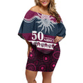 Sea Eagles NAIDOC Week Personalised Off Shoulder Short Dress Aboriginal Torres Strait Islanders Vibe
